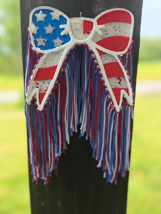 American Flag Bow Car Freshie