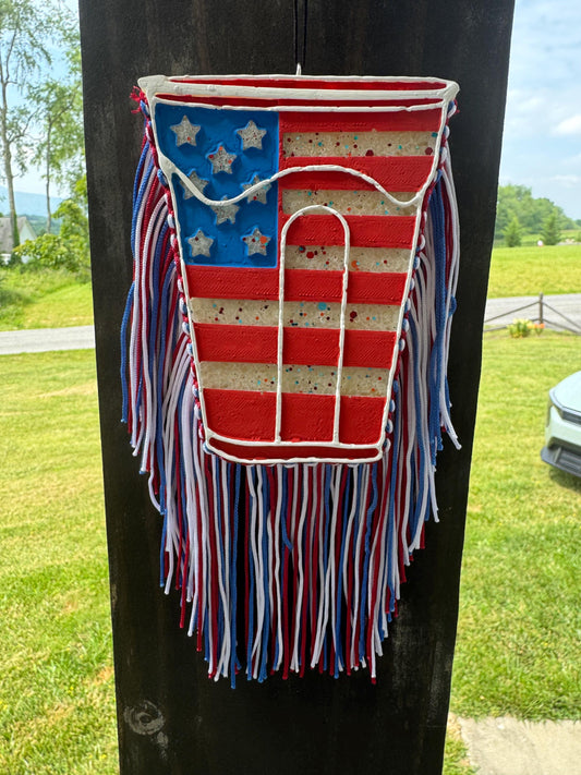 American Flag Solo Cup Car Freshie