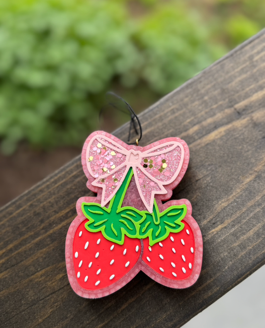 Coquette Strawberries Car Freshie