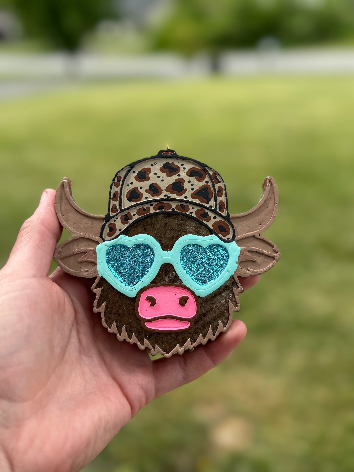 Summer Lovin’ Highland Cow Car Freshie