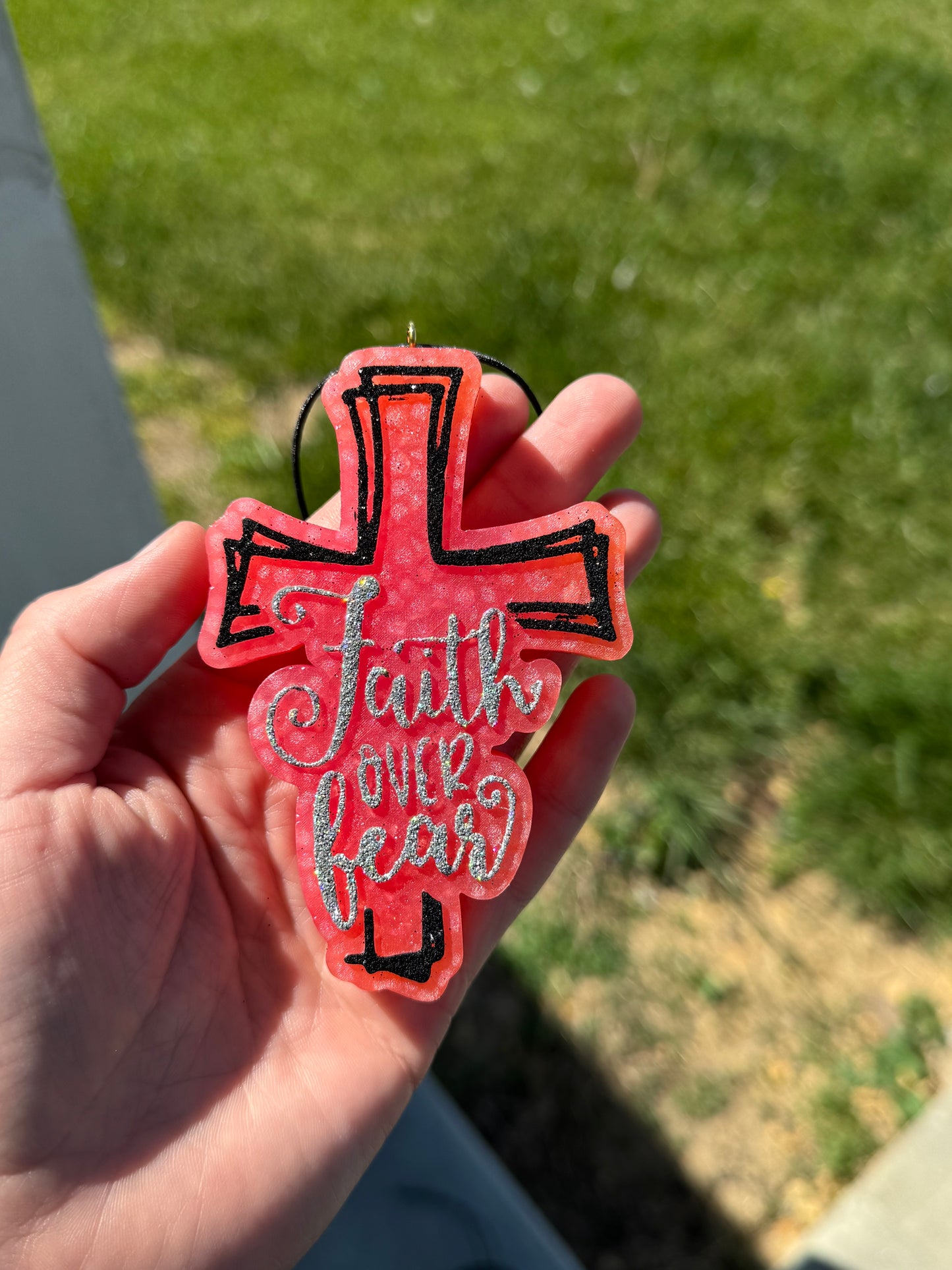 Faith Over Fear Car Freshie