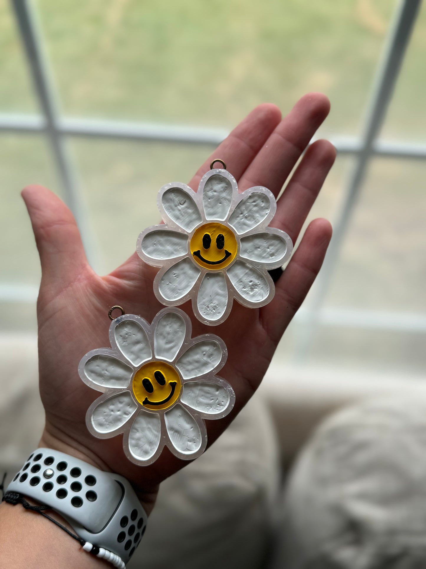 Daisy Smiley Car Freshie Vent Clips