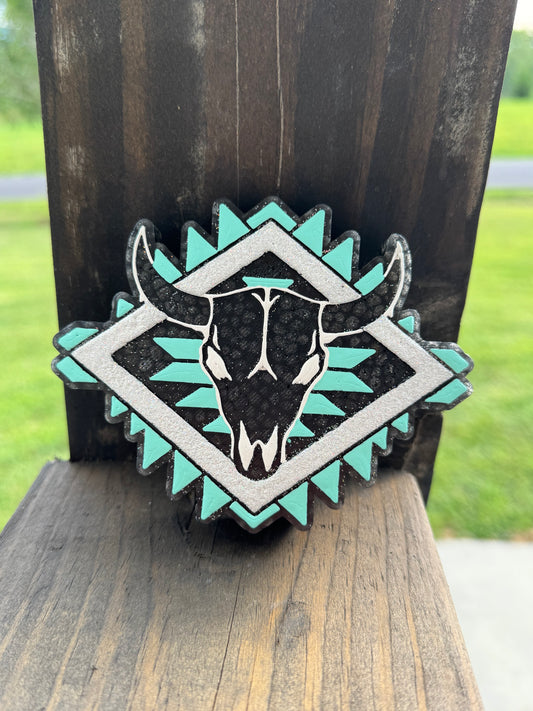 Bull Skull Plaque Car Freshie