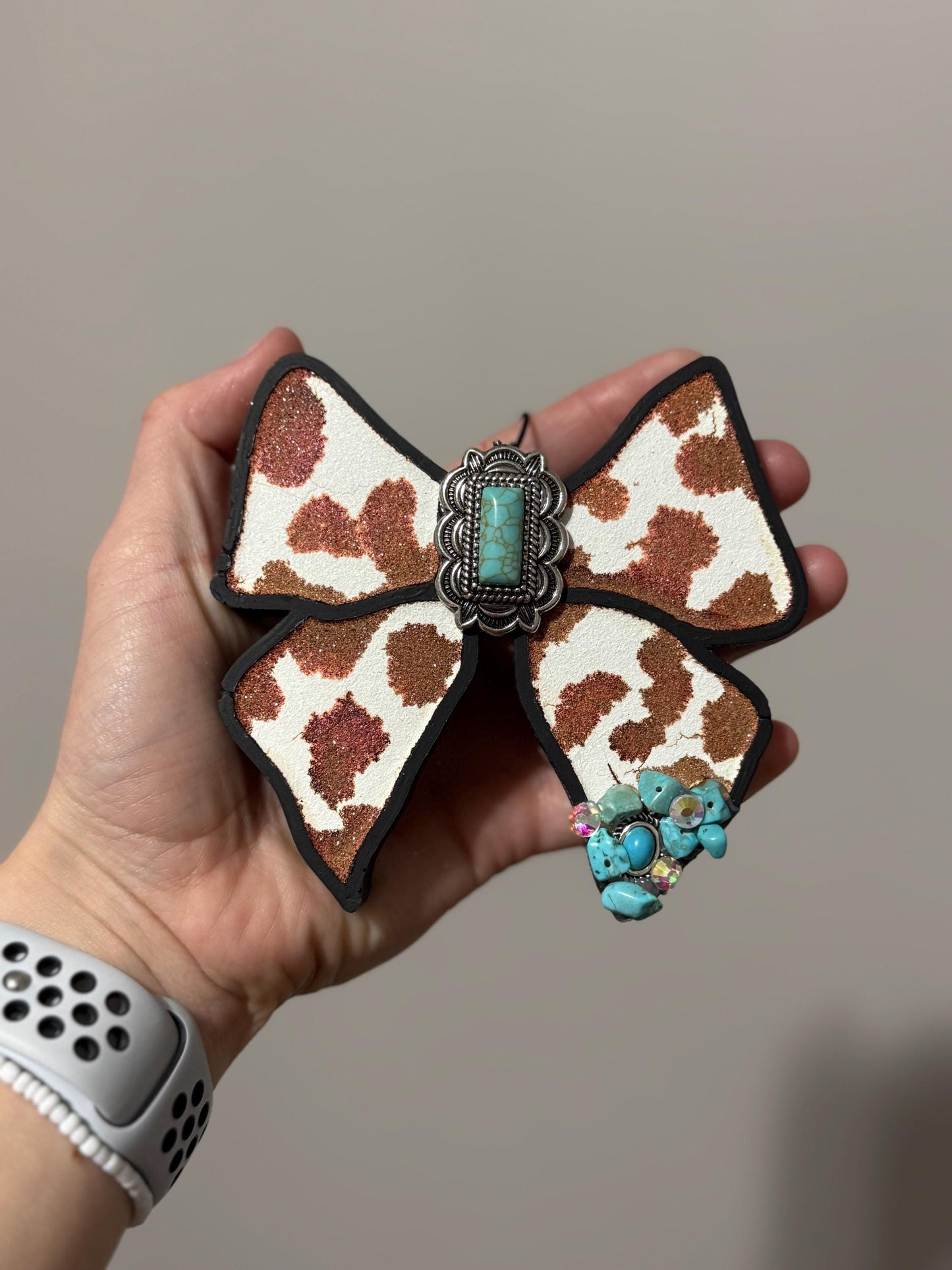 Cow Print Turquoise Car Freshie