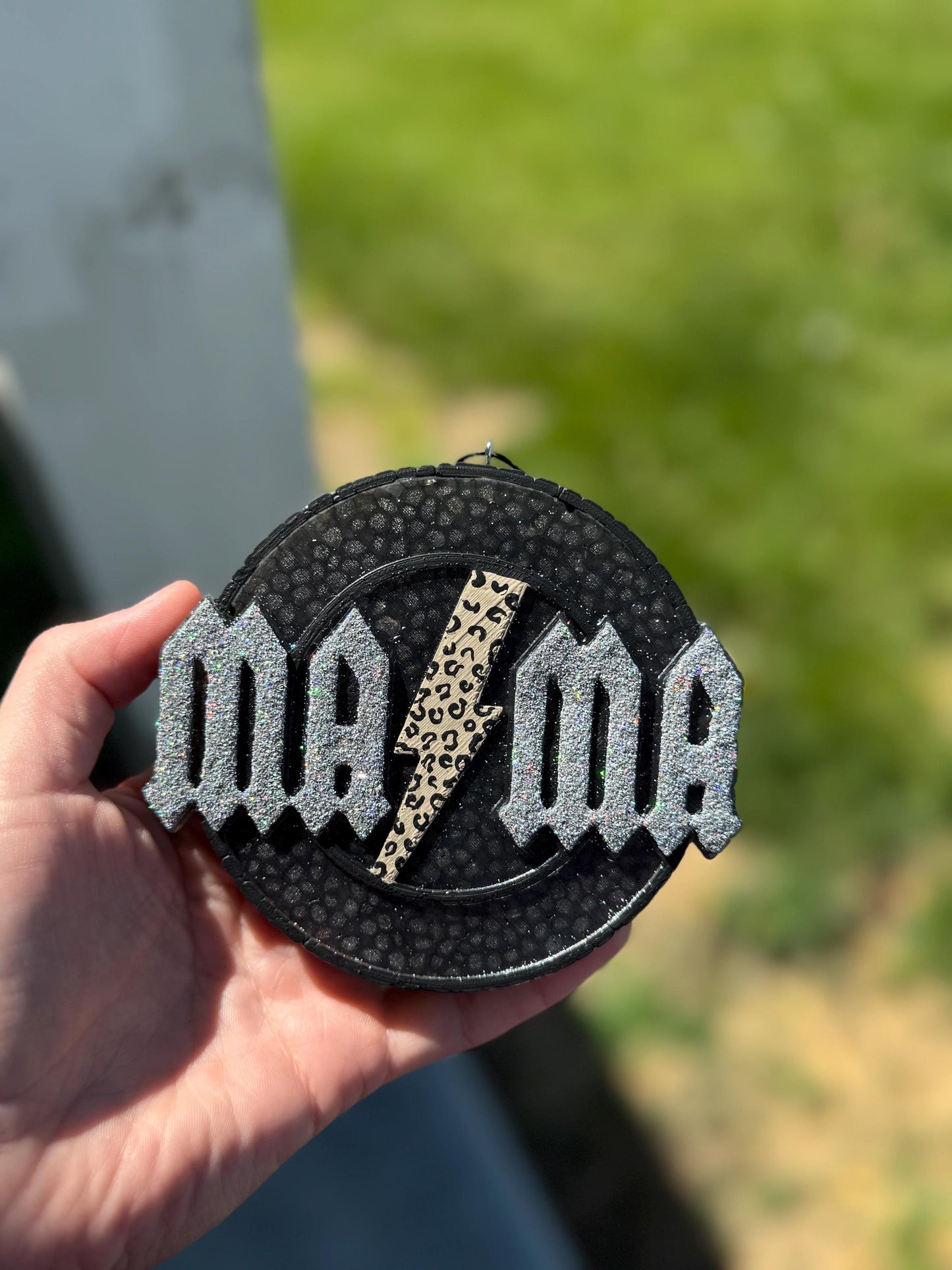 Mama Circle Lightning Bolt Car Freshie