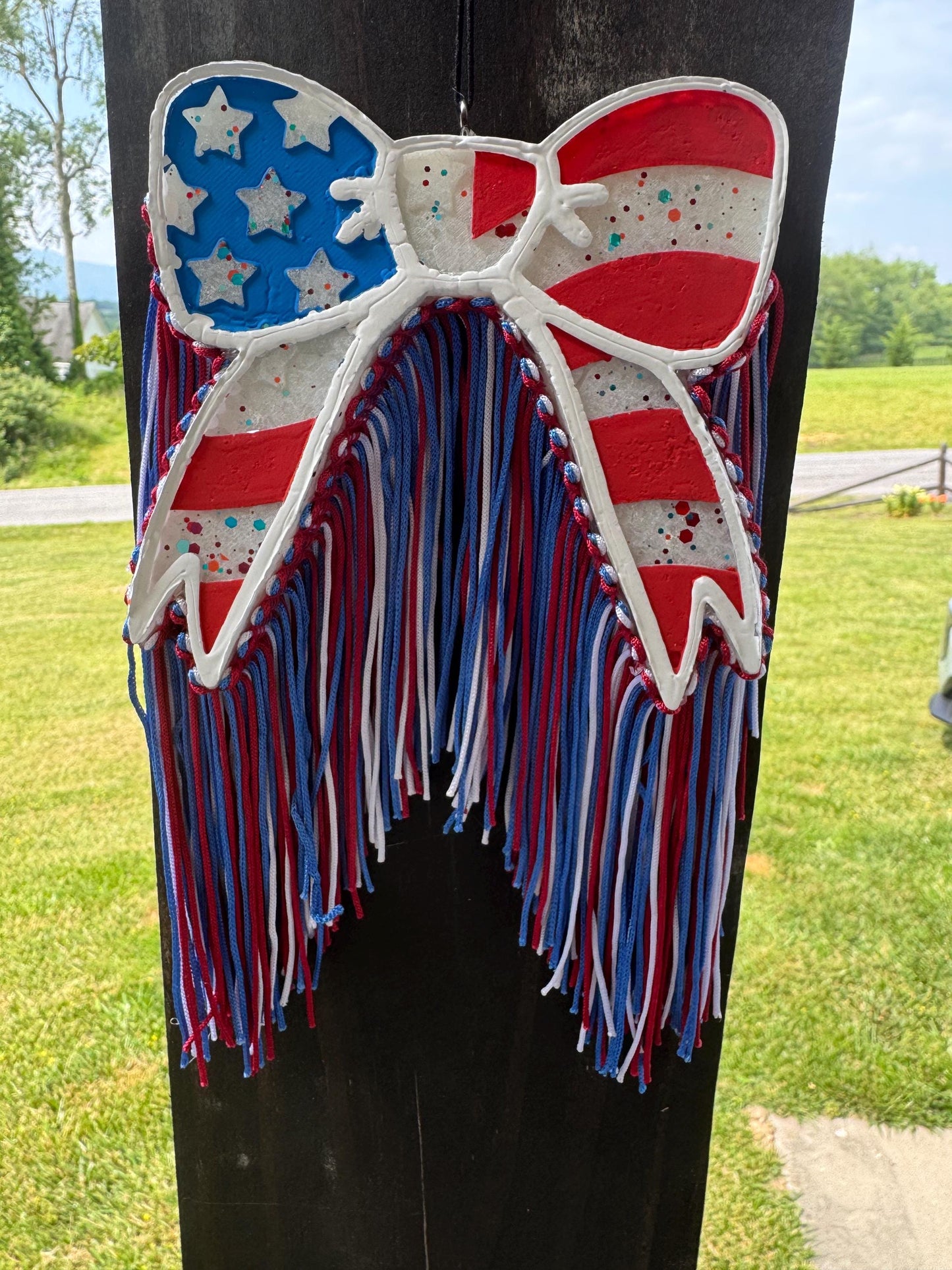 American Flag Bow Car Freshie