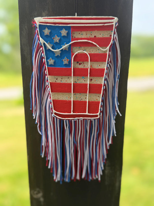 American Flag Solo Cup Car Freshie