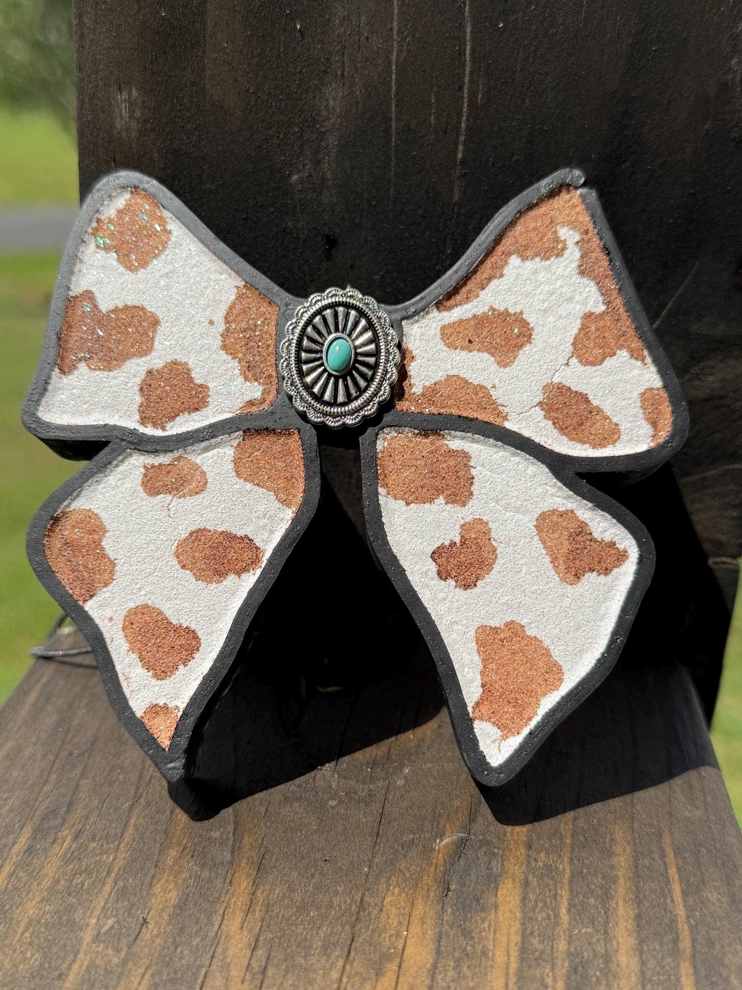 Cow Print Turquoise Car Freshie