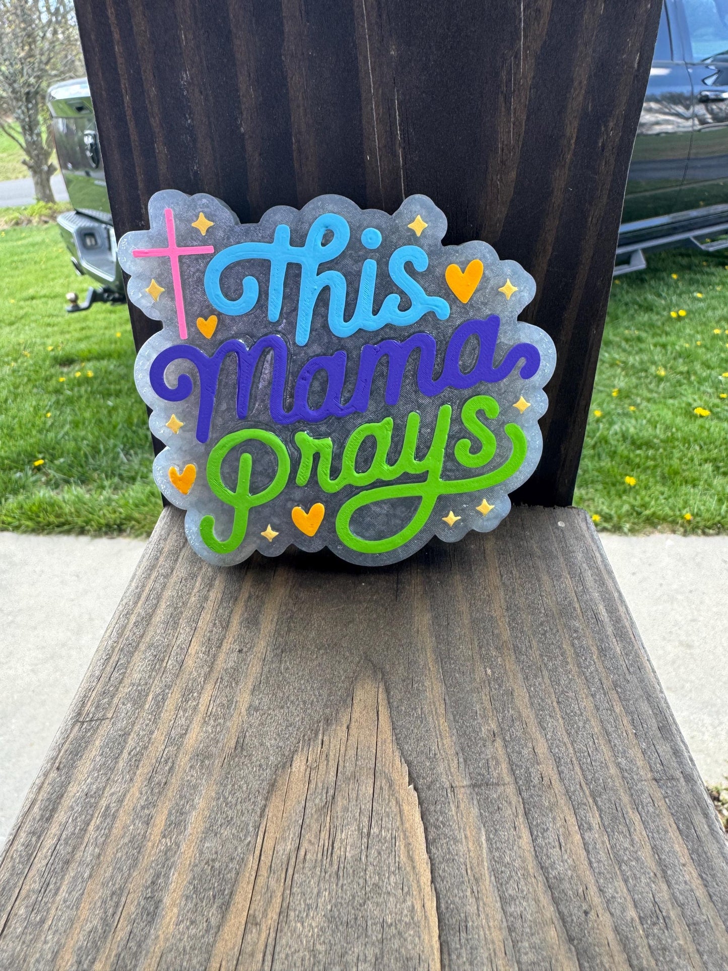 This Mama Prays Car Freshie