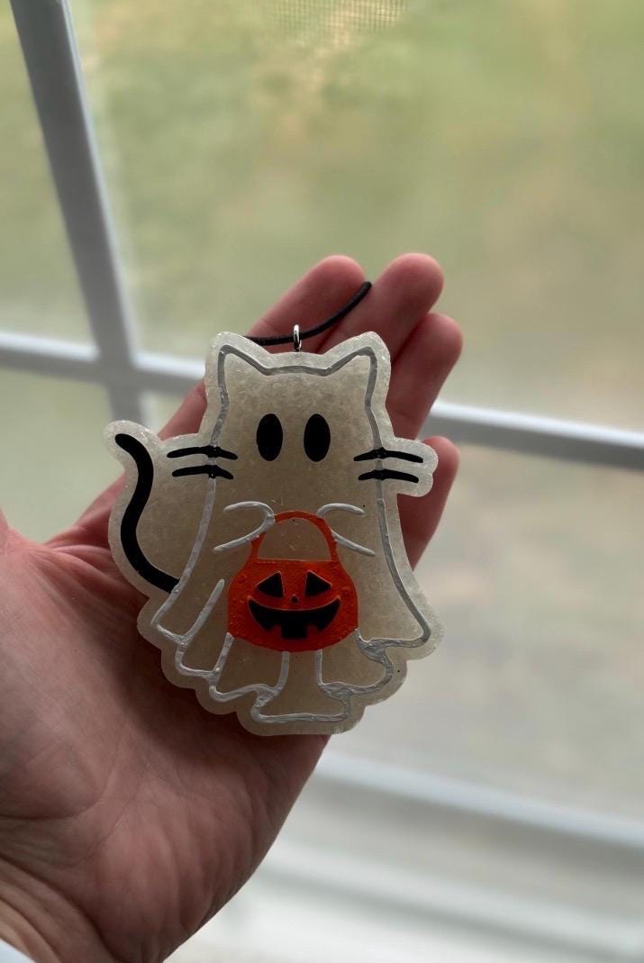 Ghost Cat Car Freshie