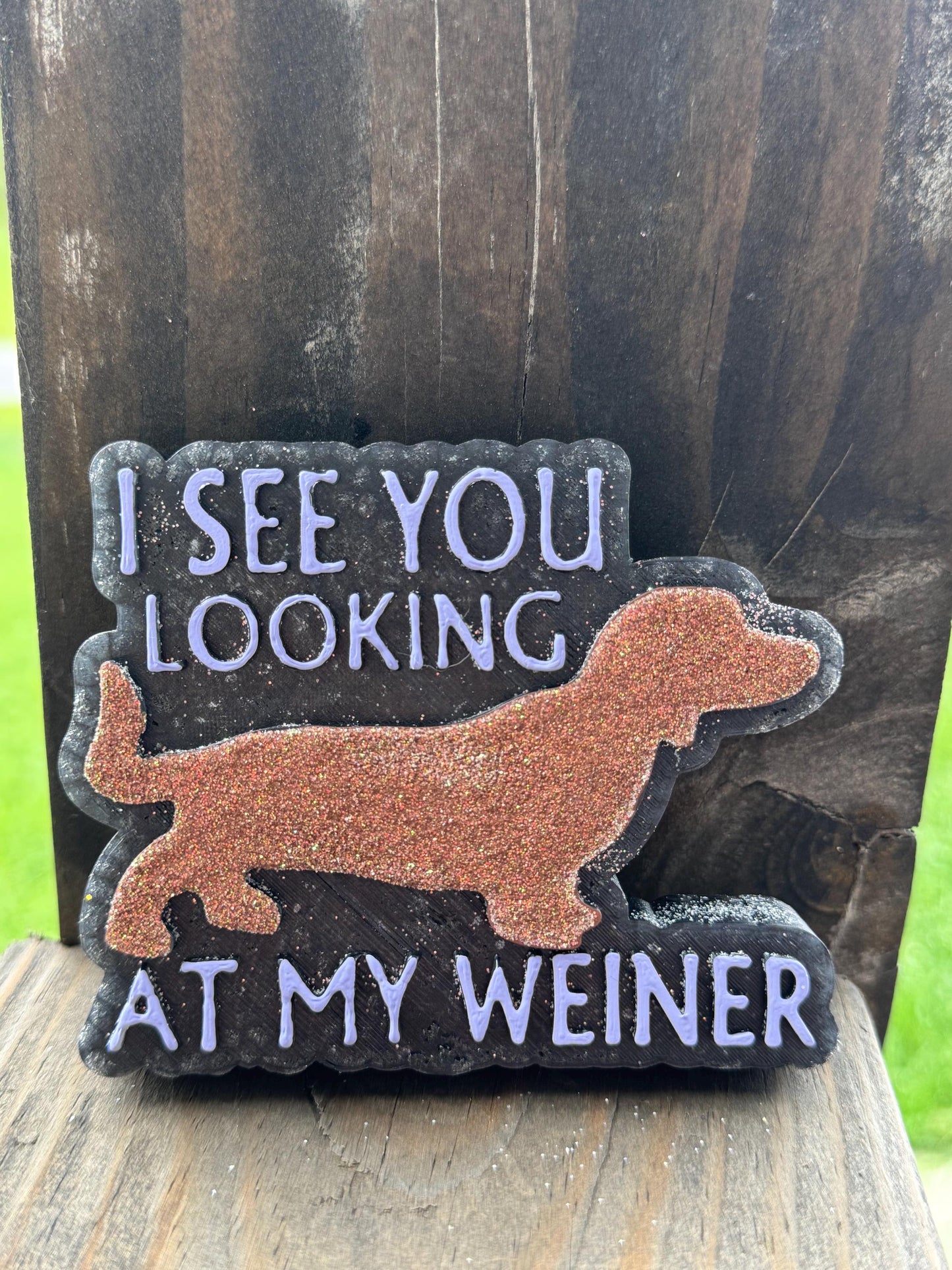 Looking At My Weiner Car Freshie
