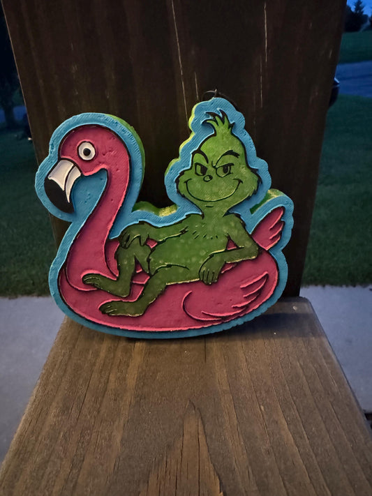 Grinch Floaty Car Freshie