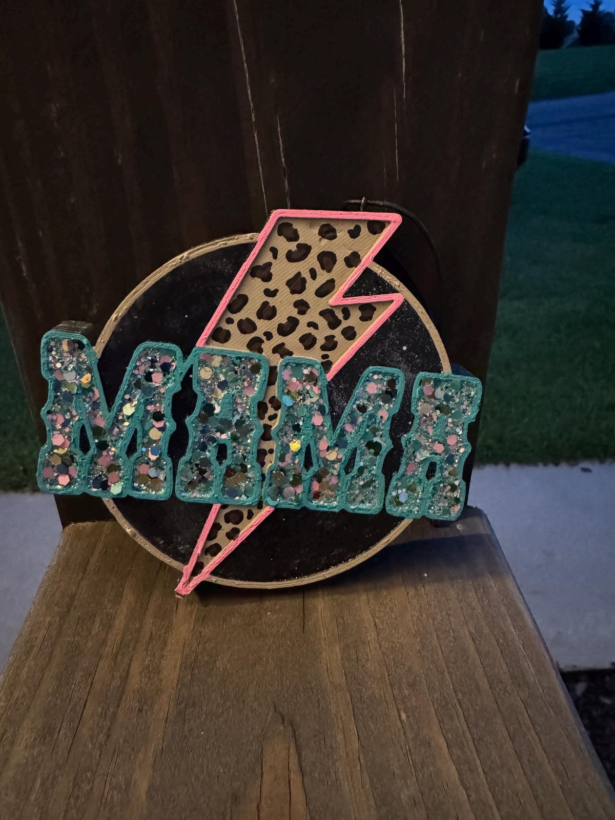 Mama Circle Lighting Bolt #2 Car Freshie